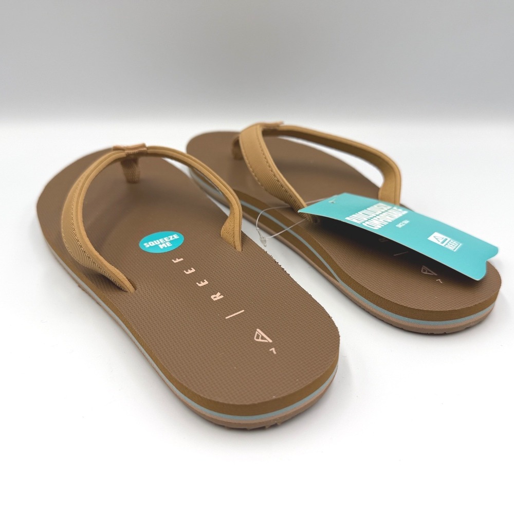 REEF Solana Flip Flops Sandals Cocoa - CJ3586 - Water Friendly - Women's 9 *NEW* - Picture 5 of 10